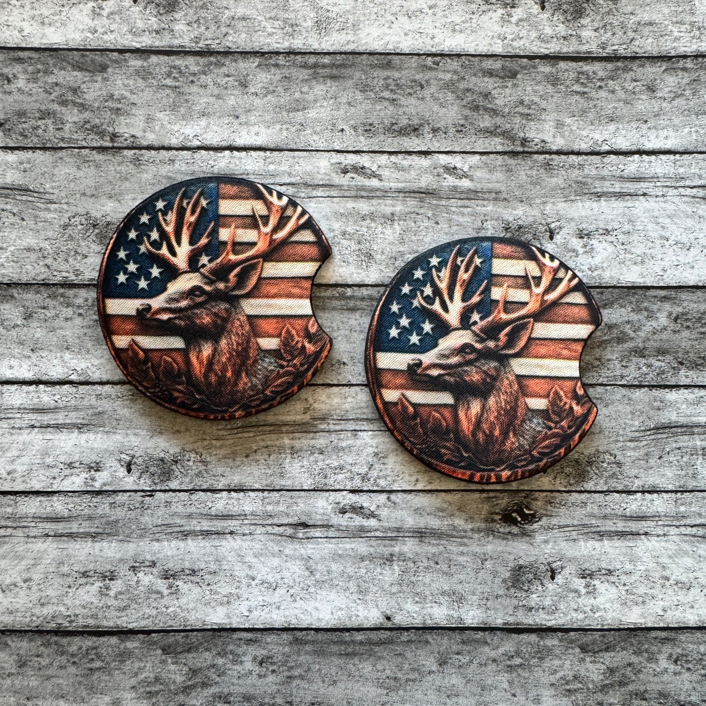 American Deer Neoprene Car Coaster
