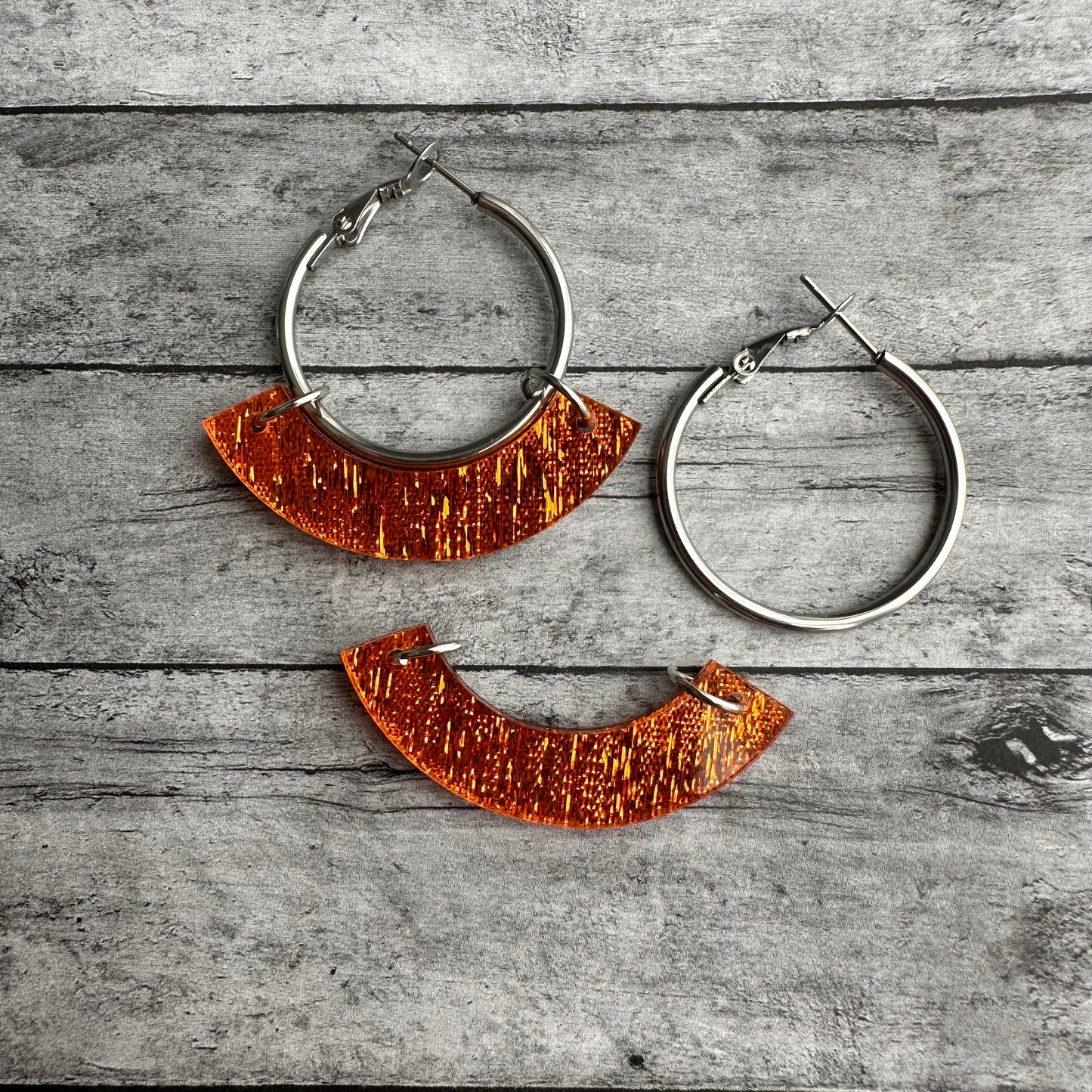 Orange Shimmer Interchangeable Hoop