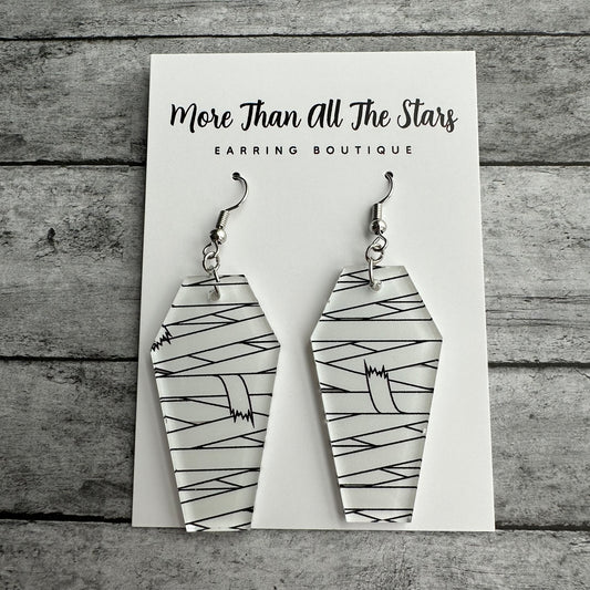 Mummy Coffin Earrings