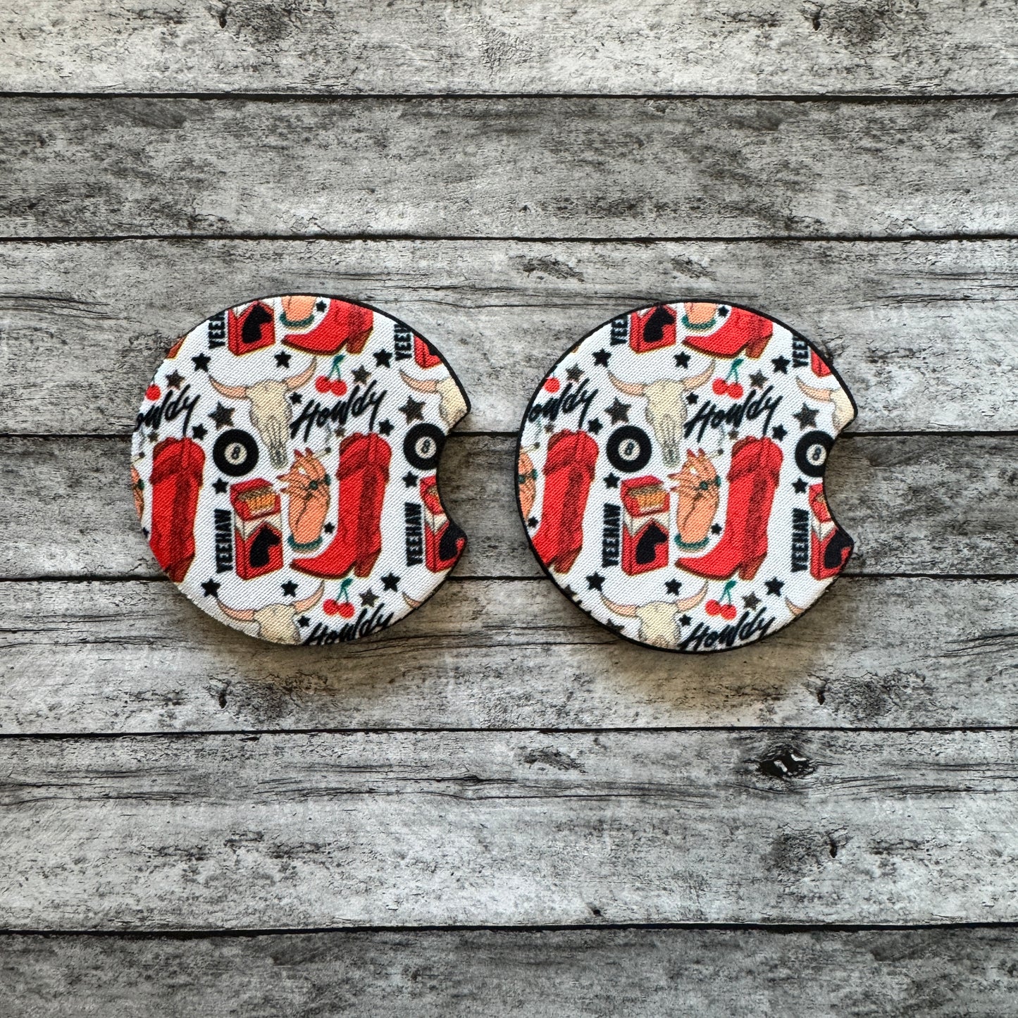 Howdy Neoprene Car Coaster