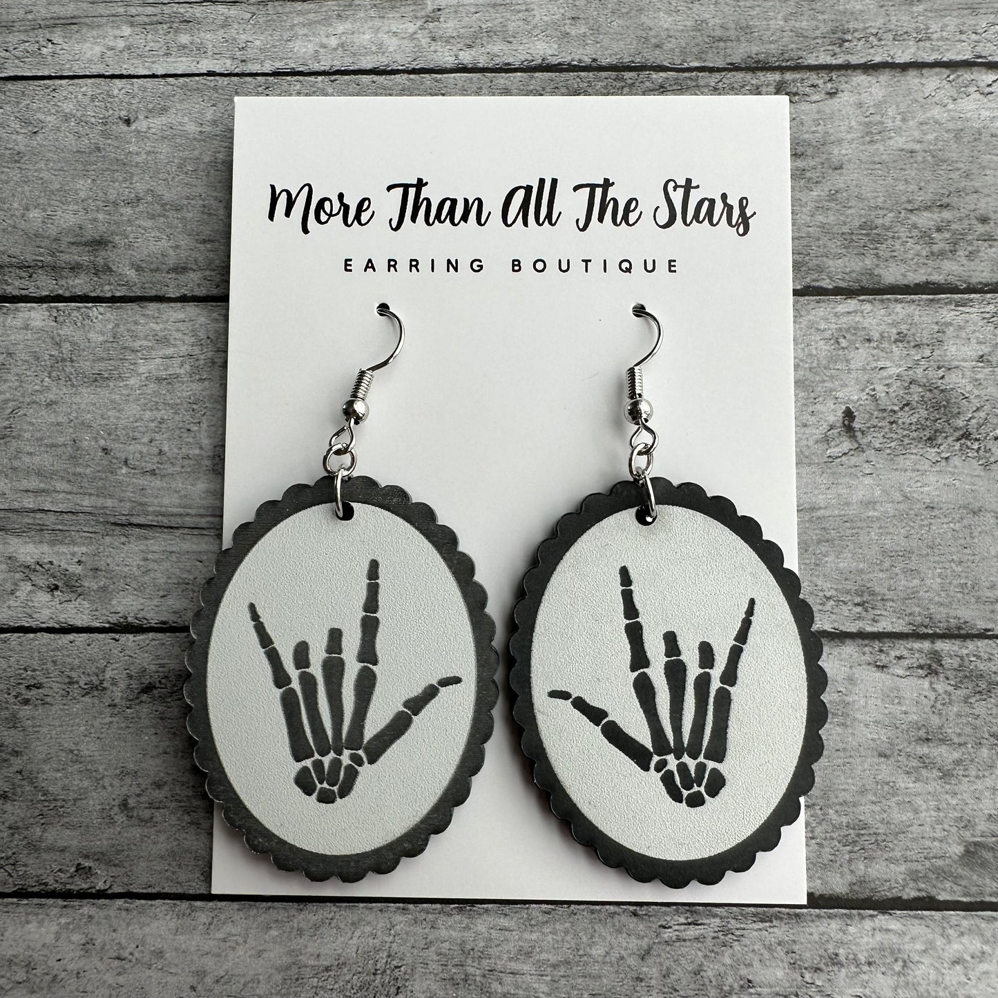 Skeleton Hand Earrings