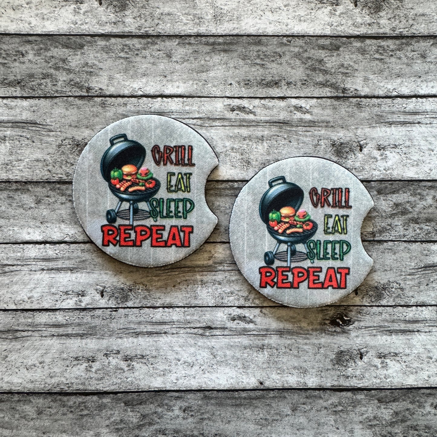 Grill Neoprene Car Coaster