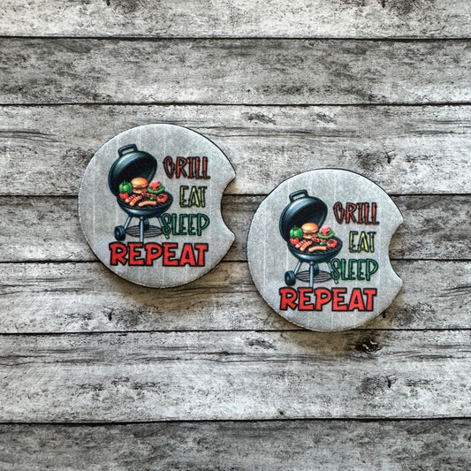 Grill Neoprene Car Coaster