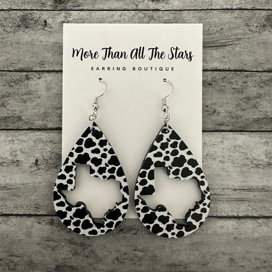 Cow Texas Cutout Earrings