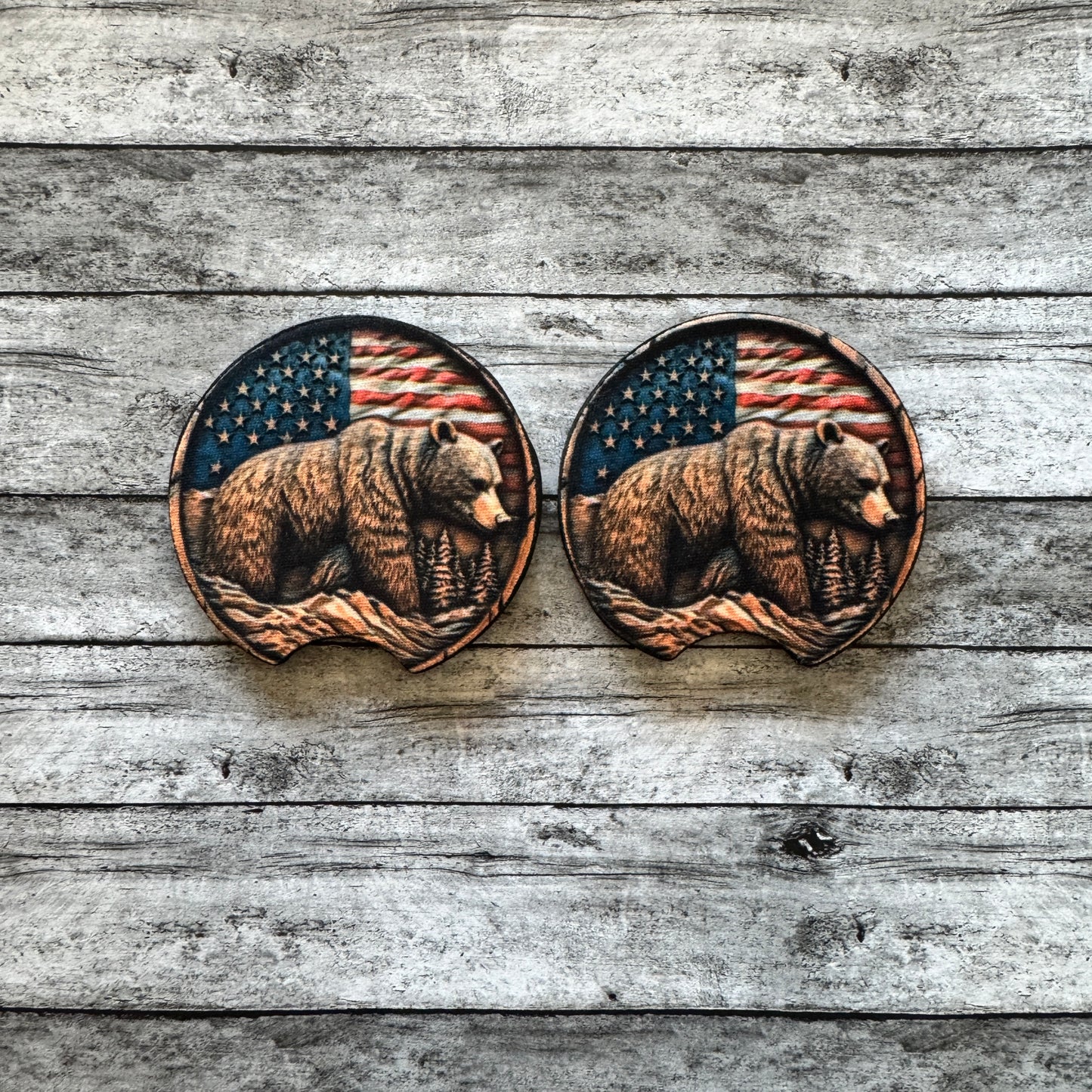 American Bear Neoprene Car Coaster