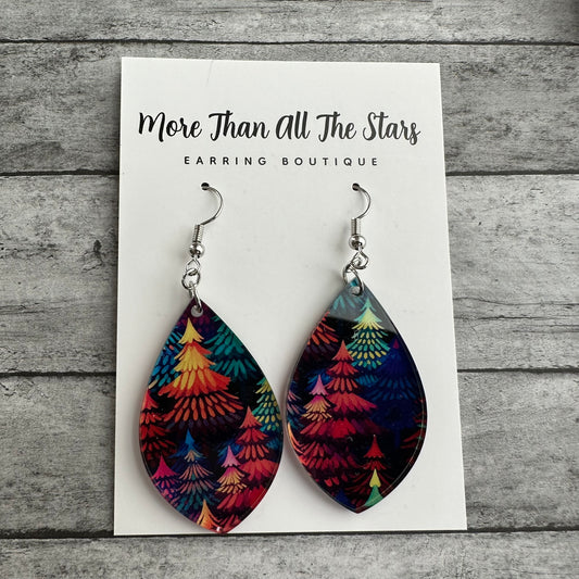 Colorful Tree Earrings