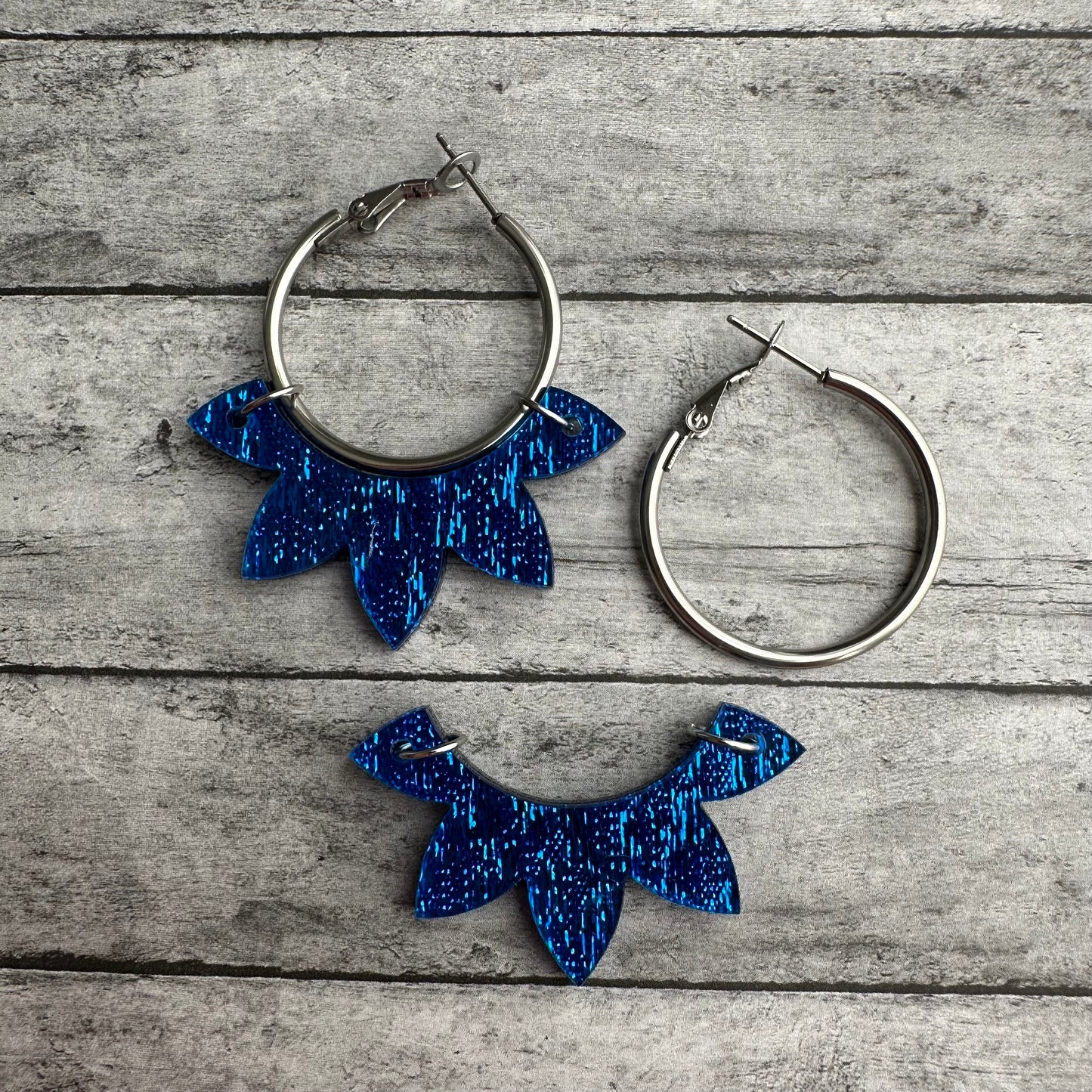 Blue Shimmer Interchangeable Hoop