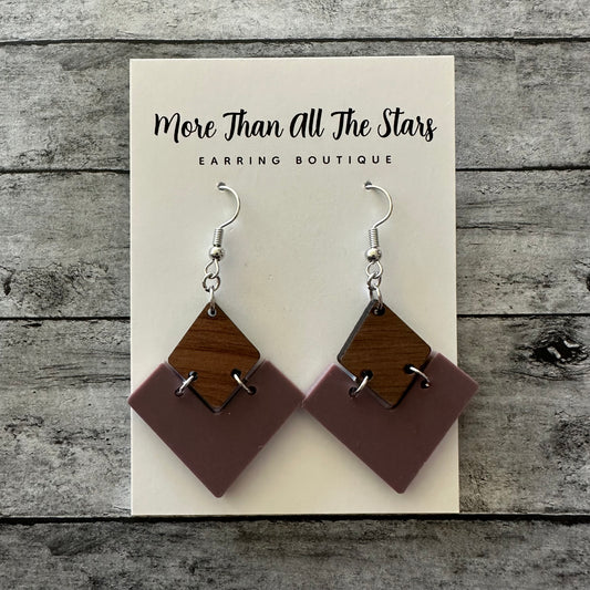 Wisteria Split Triangle Earrings