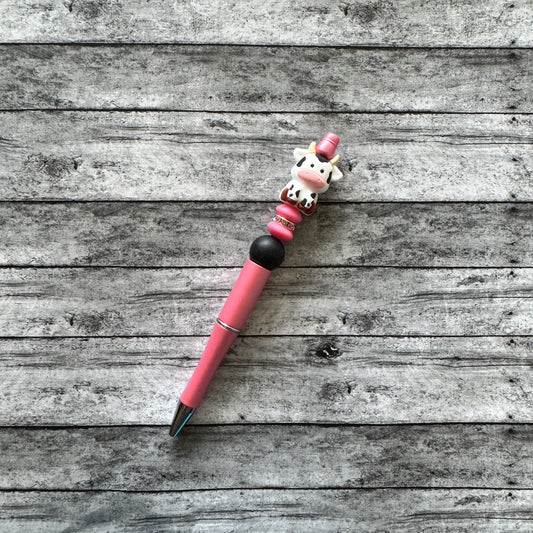 Cow Beaded Pen