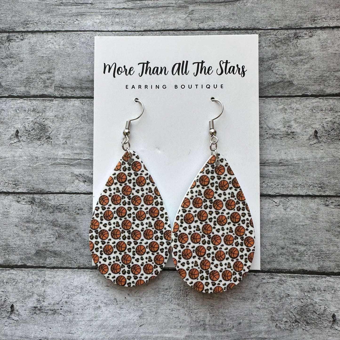 Basketball Leopard Earrings