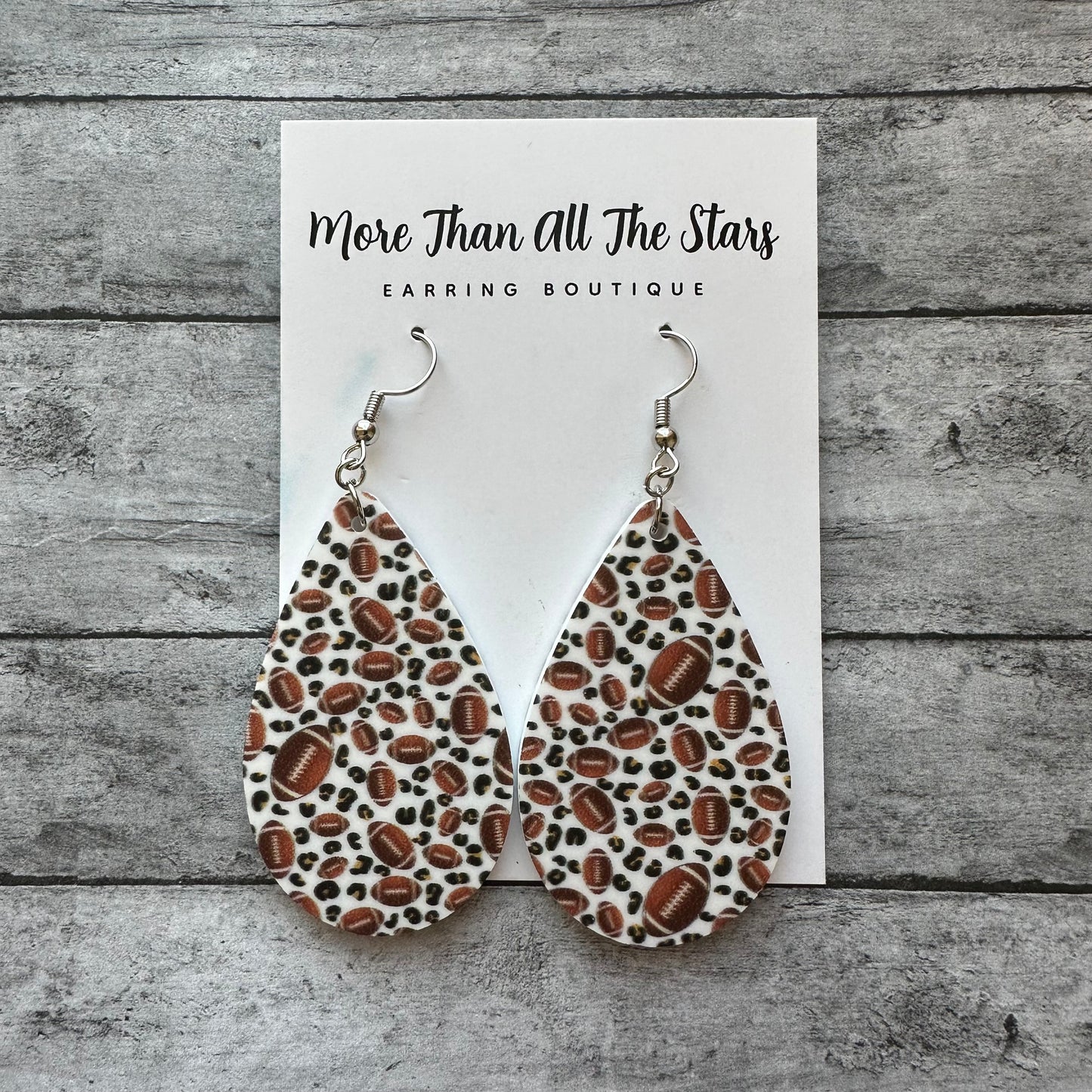 Football Leopard Earrings