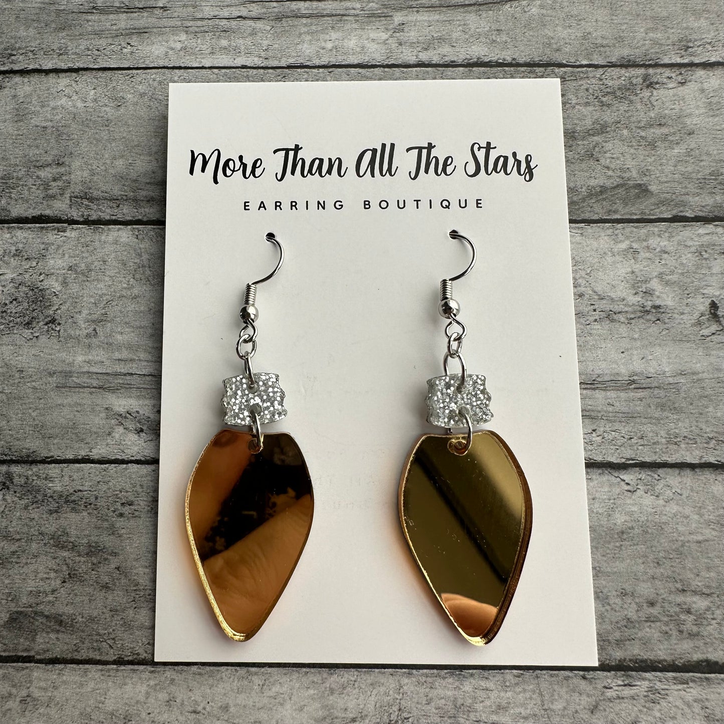 Gold Lightbulb Earrings