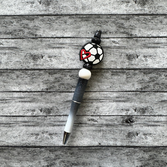 Soccer Fan Beaded Pen