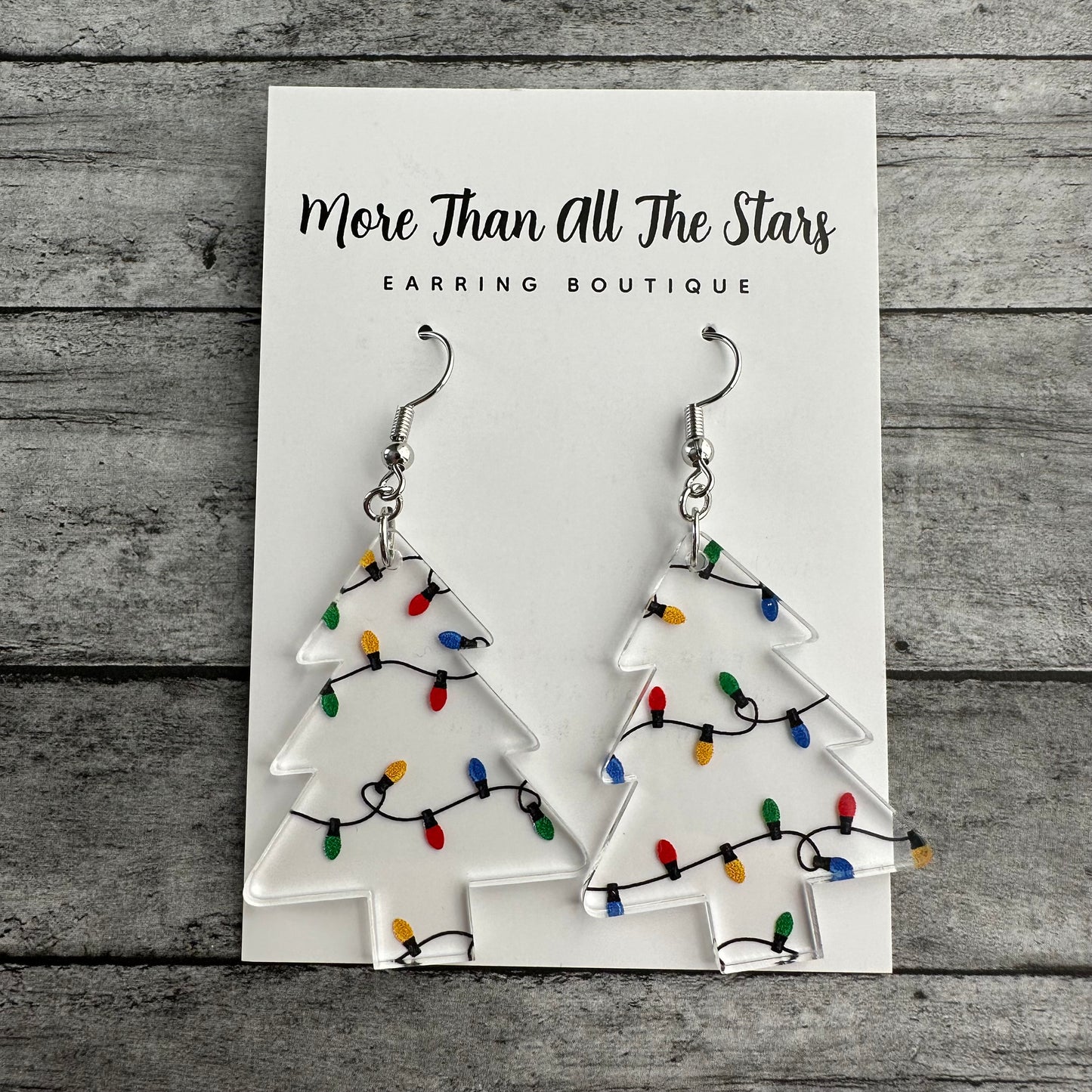 Christmas Light Tree Earrings