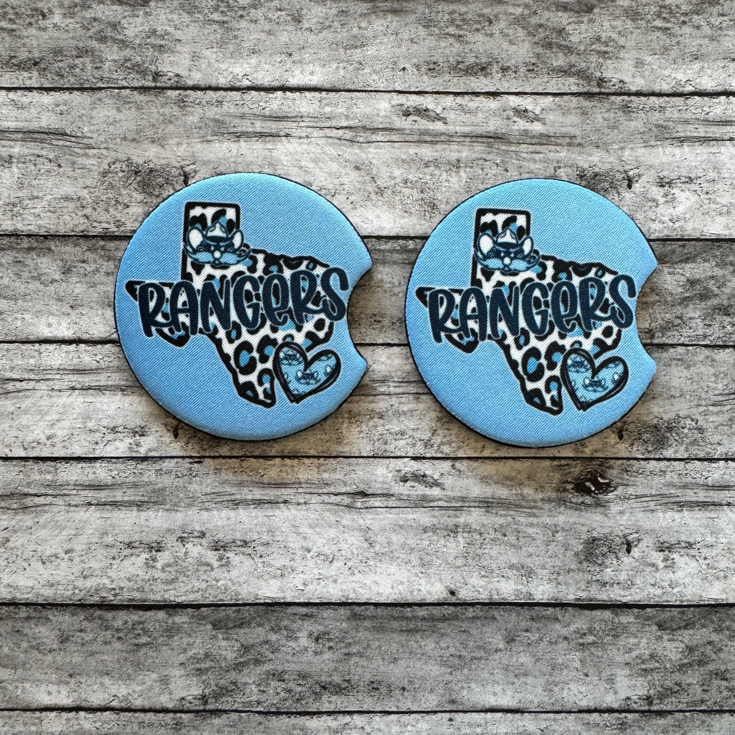 Rangers Neoprene Car Coaster