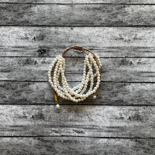 Pearl 5 Strand Bracelet Set
