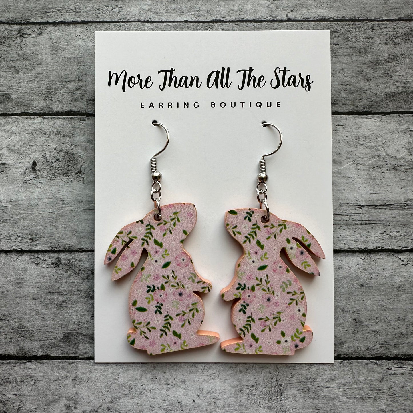 Easter Floral Bunny Earrings