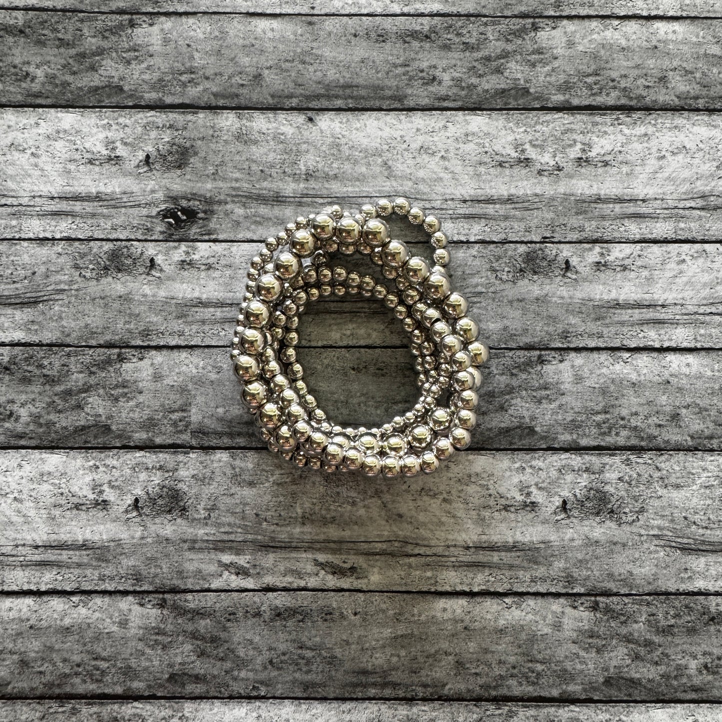 Silver 6 Bracelet Set