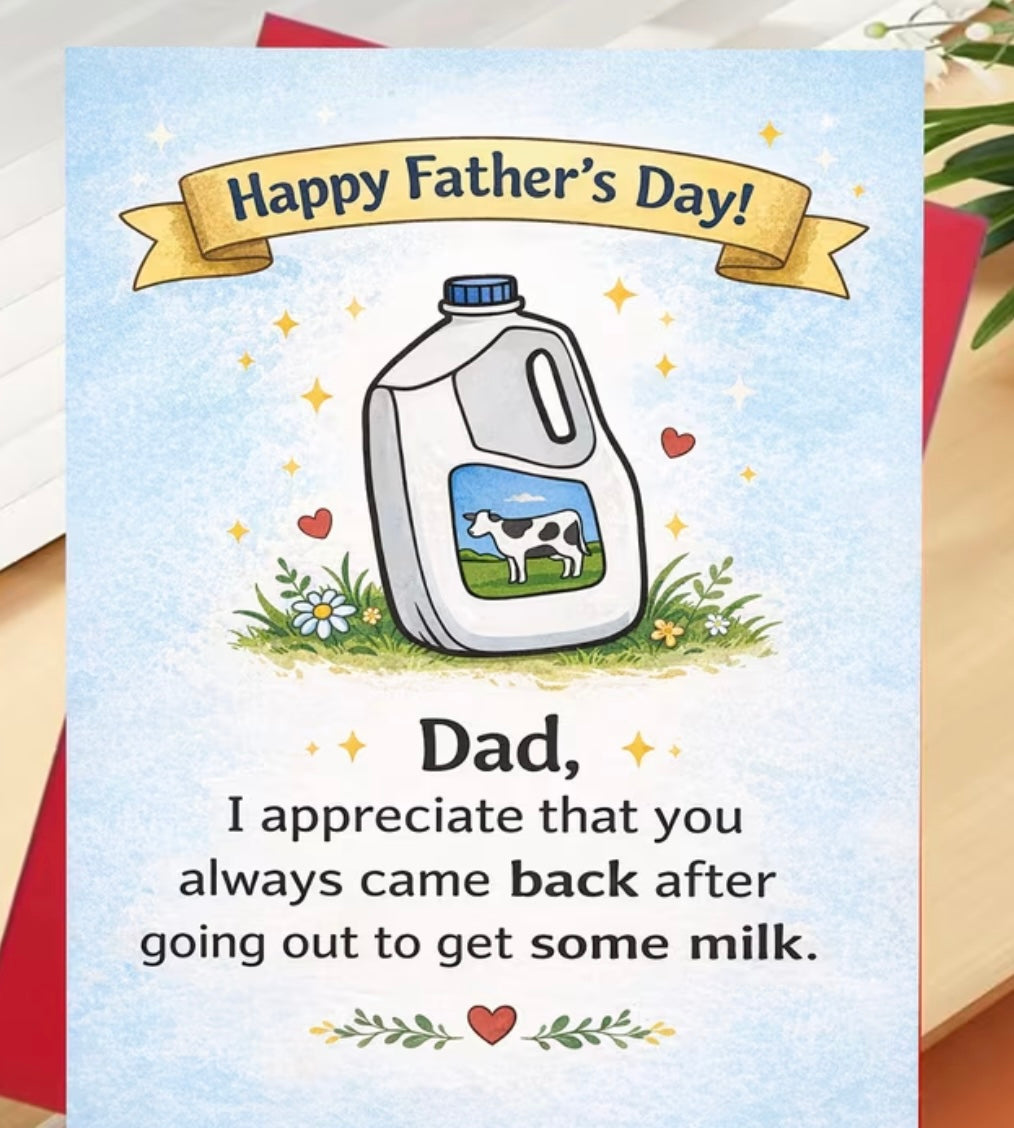 Milk Father’s Day Greeting Card