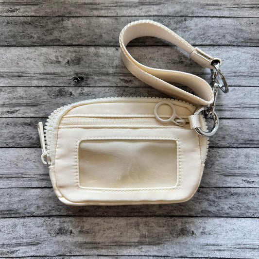 Cream Wristlet Wallet