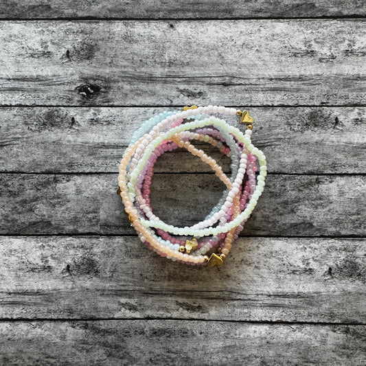 Heart Multicolored 7 Bracelet Set