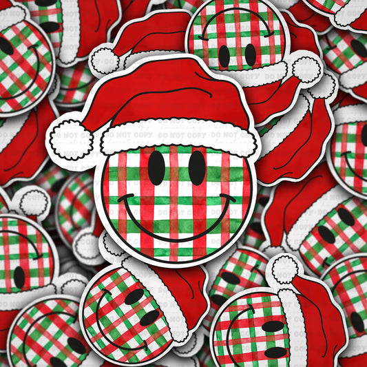 Christmas Smiley Face Sticker