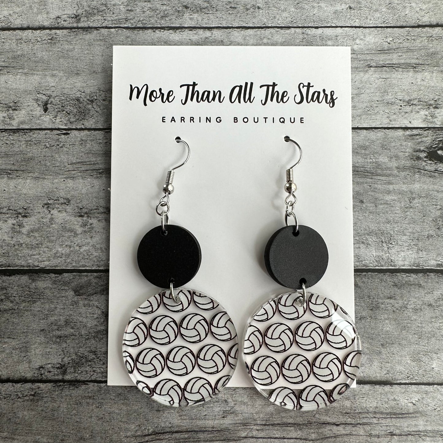 Volleyball Circle Earrings