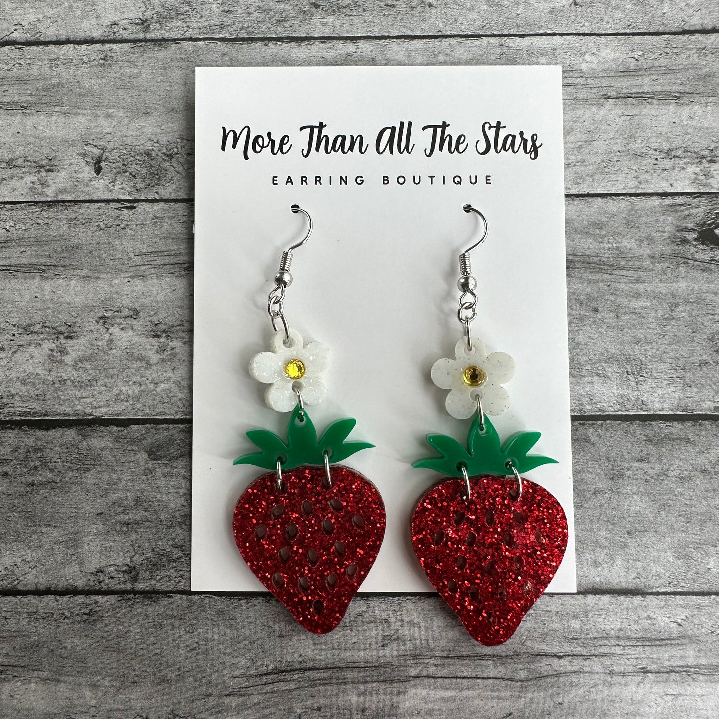 Strawberry Flower Earrings