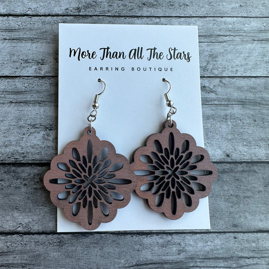 Pink Mandala Earrings