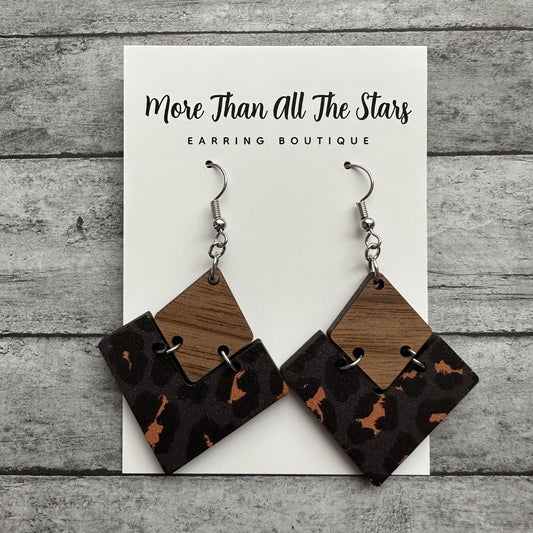 Black Leopard Diamond Earrings
