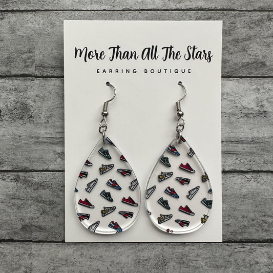 Running Shoe Teardrop Earrings