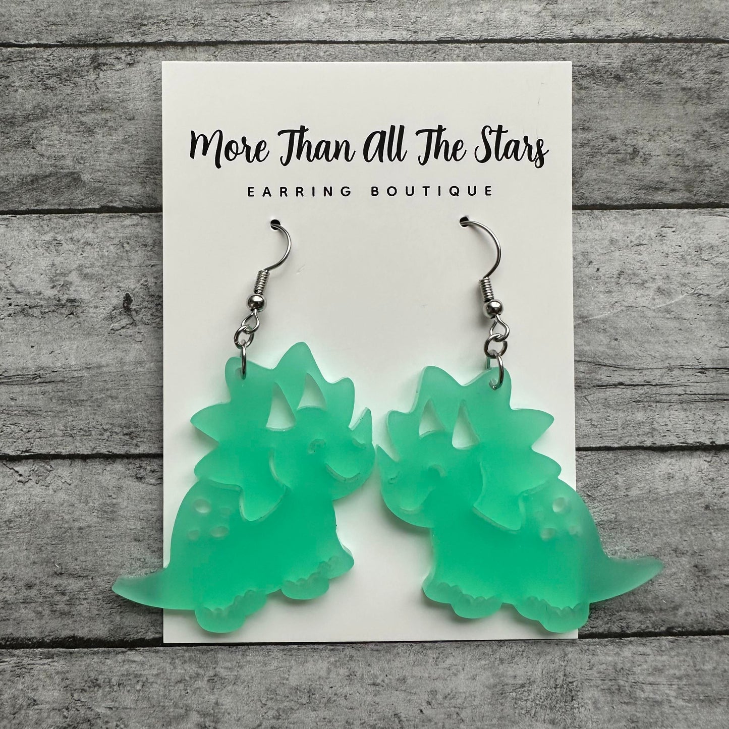 Triceratops Earrings