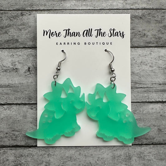 Triceratops Earrings