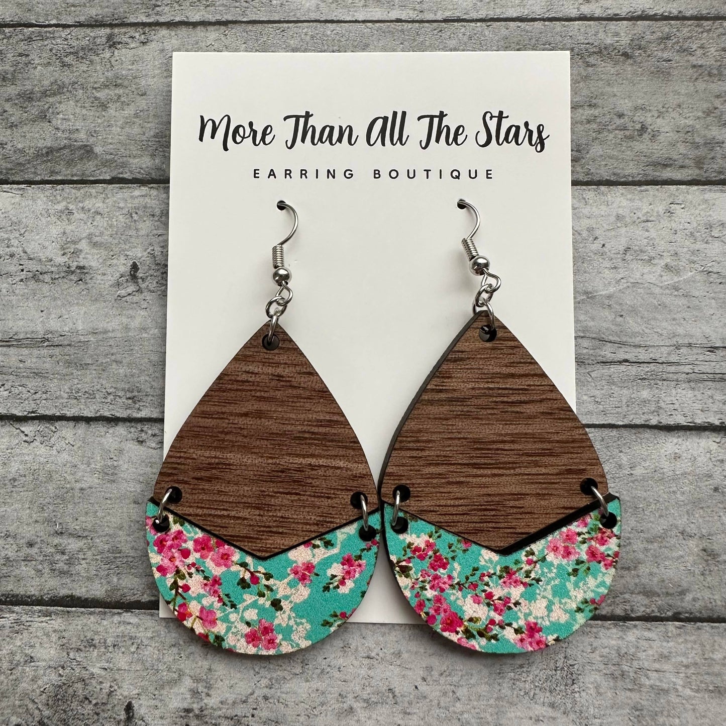 Cherry Blossom Teardrop Earrings