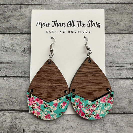 Cherry Blossom Teardrop Earrings