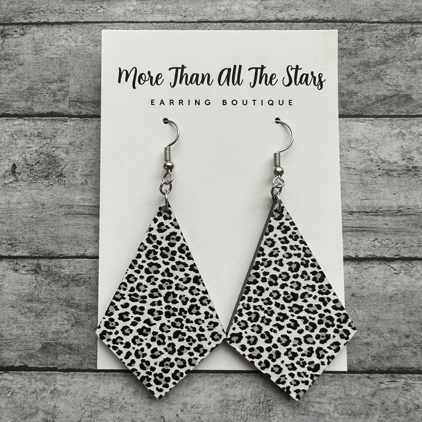 Snow Leopard Earrings