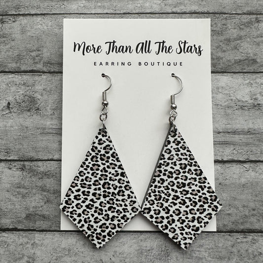 Snow Leopard Earrings