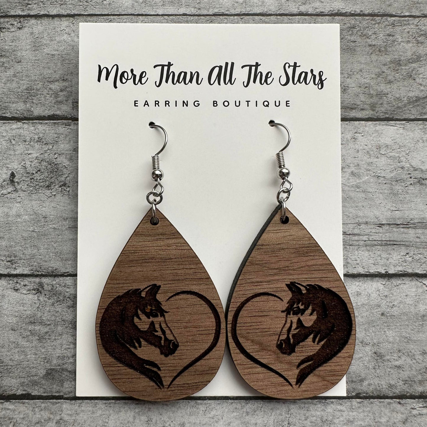 Horse Heart Earrings