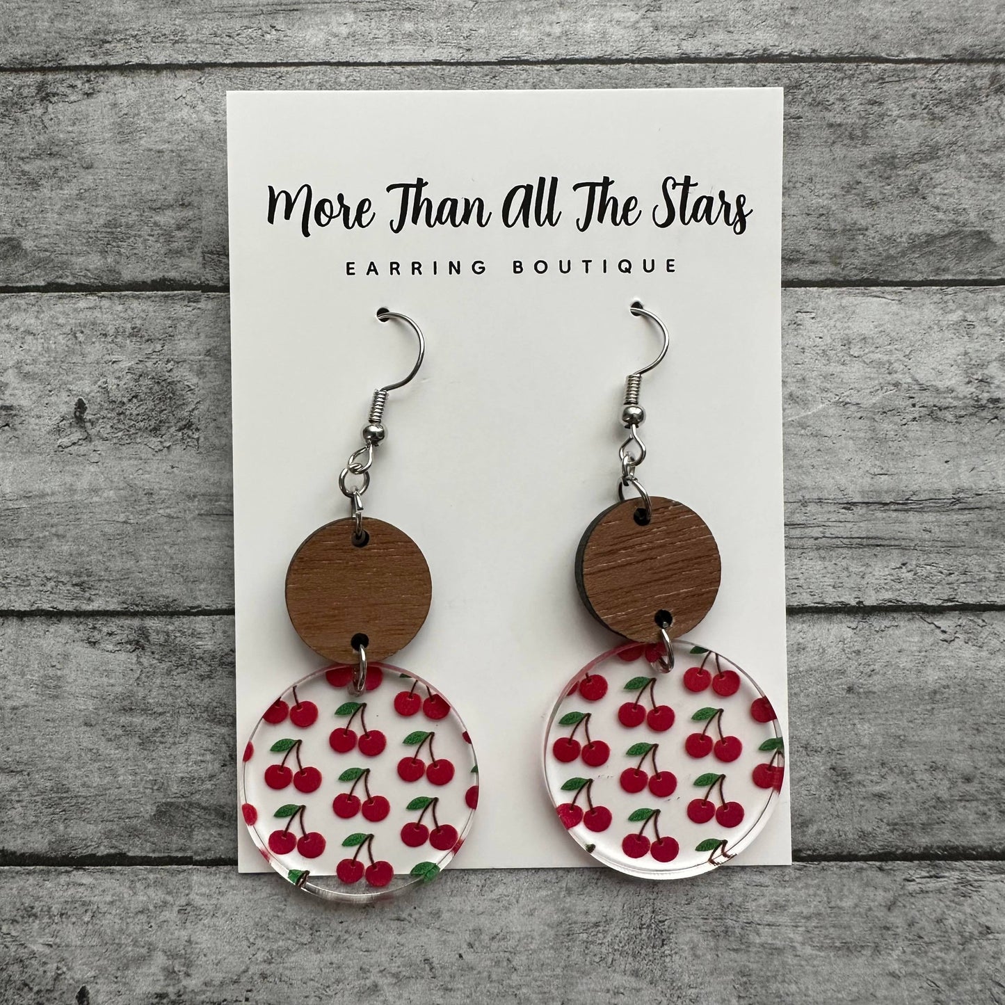 Cherry Circle Earrings