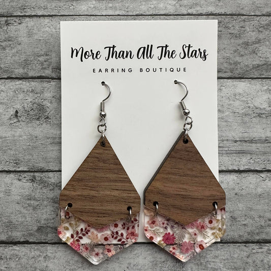 Floral Skull Earrings