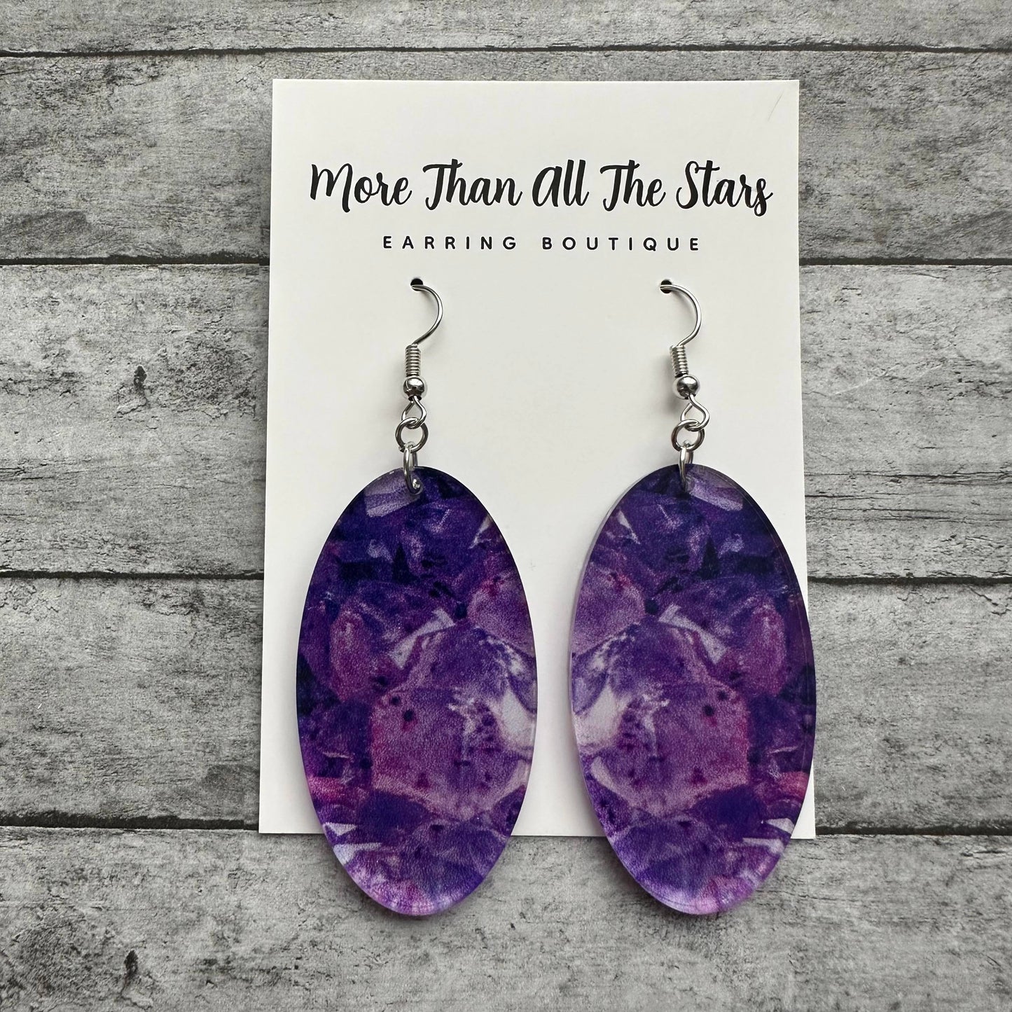 Amethyst Oval Earrings