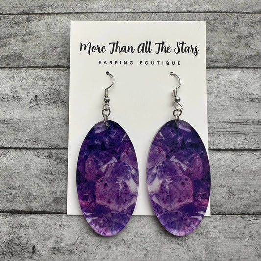 Amethyst Oval Earrings