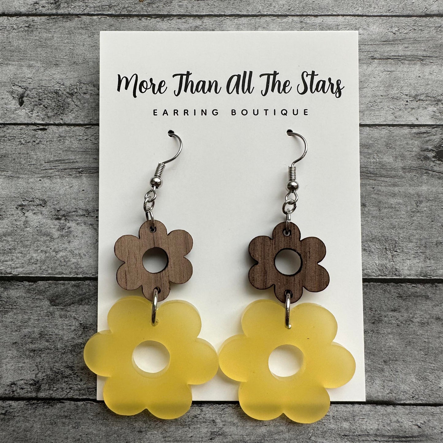 Yellow Flower Earrings