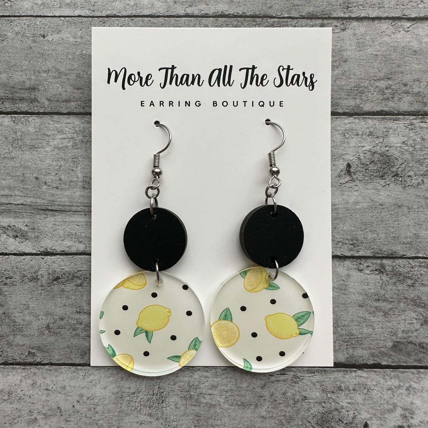 Lemon Circle Earrings