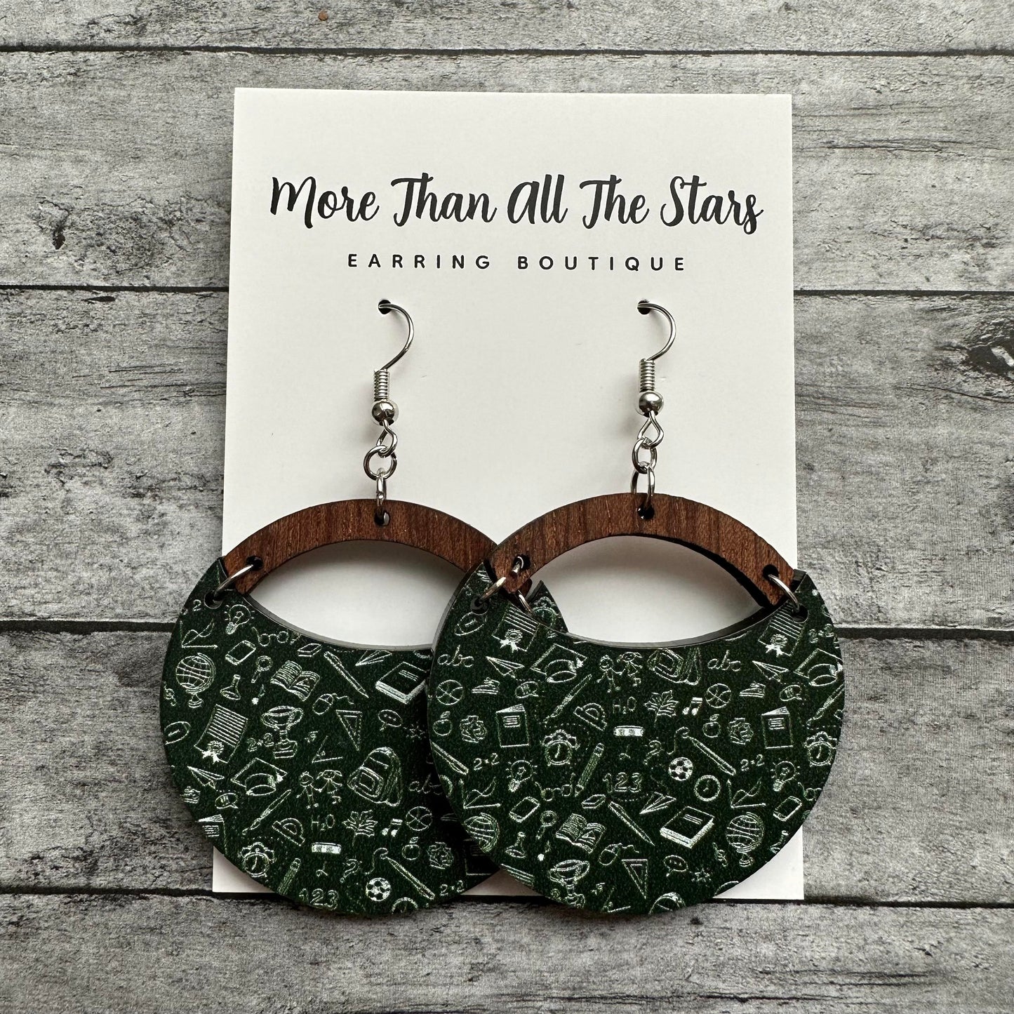 Open Circle School Earrings