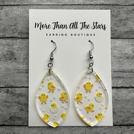 Easter Petal Chick Earrings