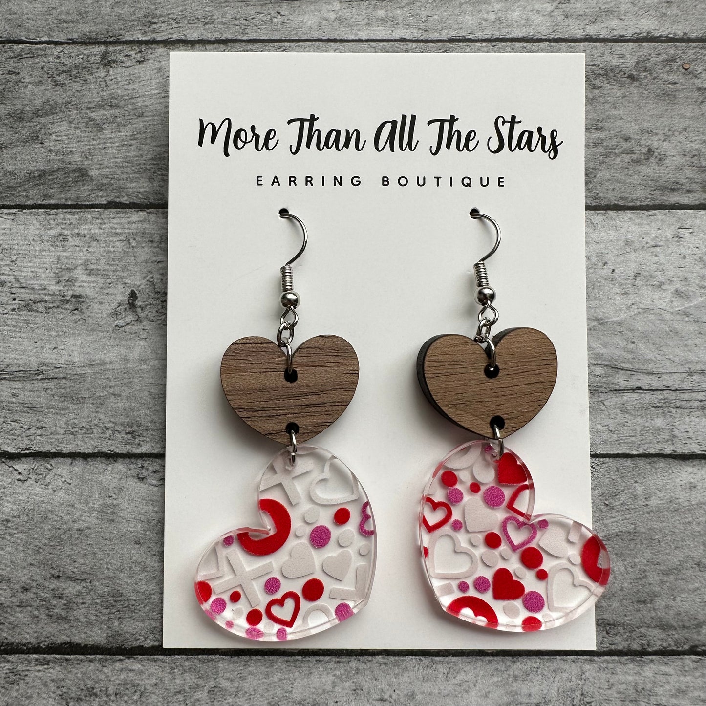 Valentine's Day Heart XO Earrings