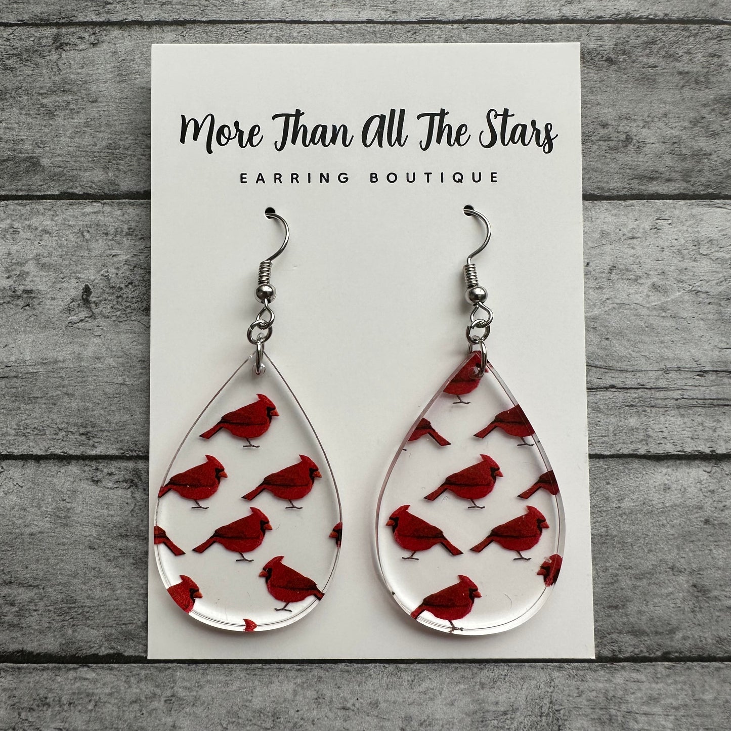 Cardinal Earrings