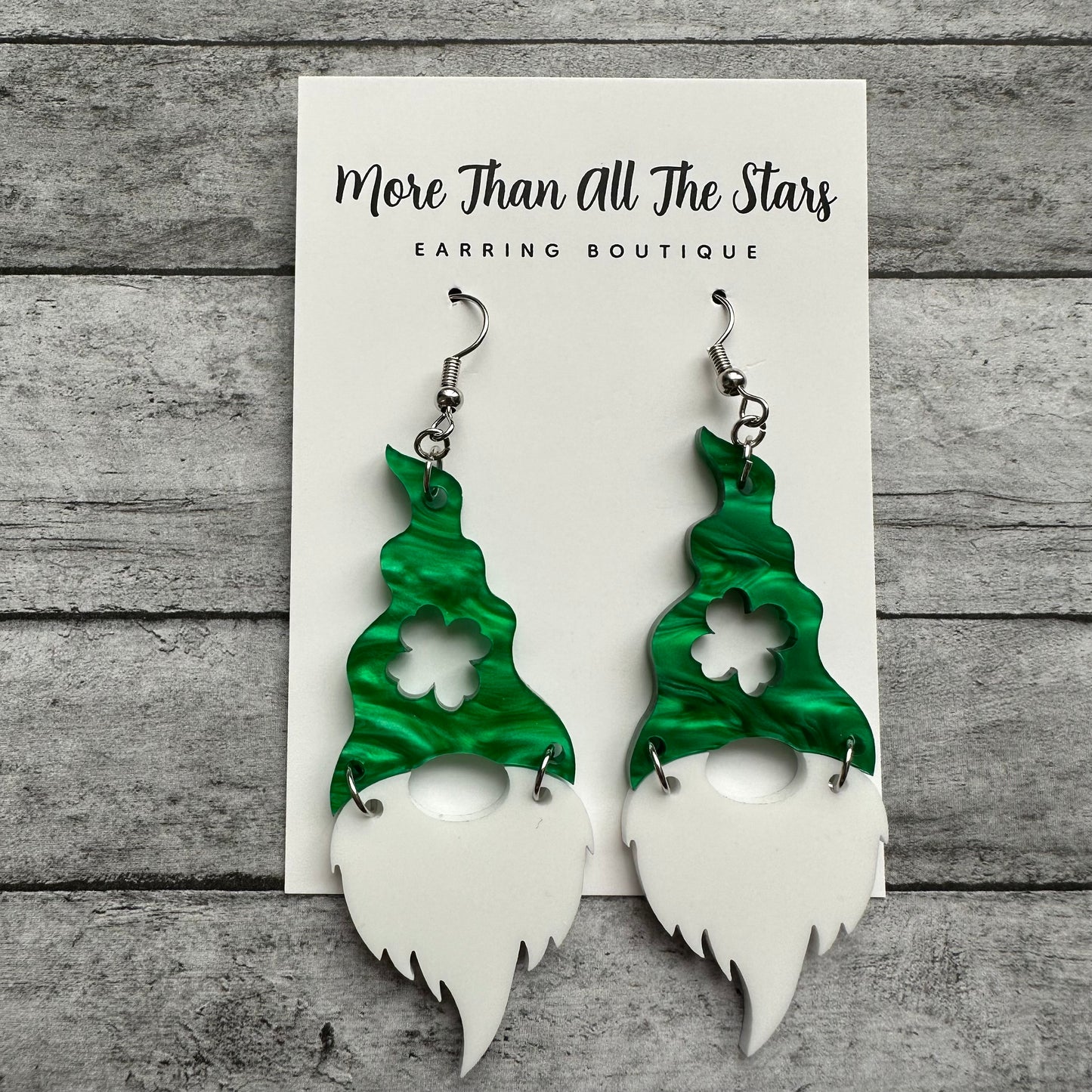 St. Patrick's Day Gnome Earrings