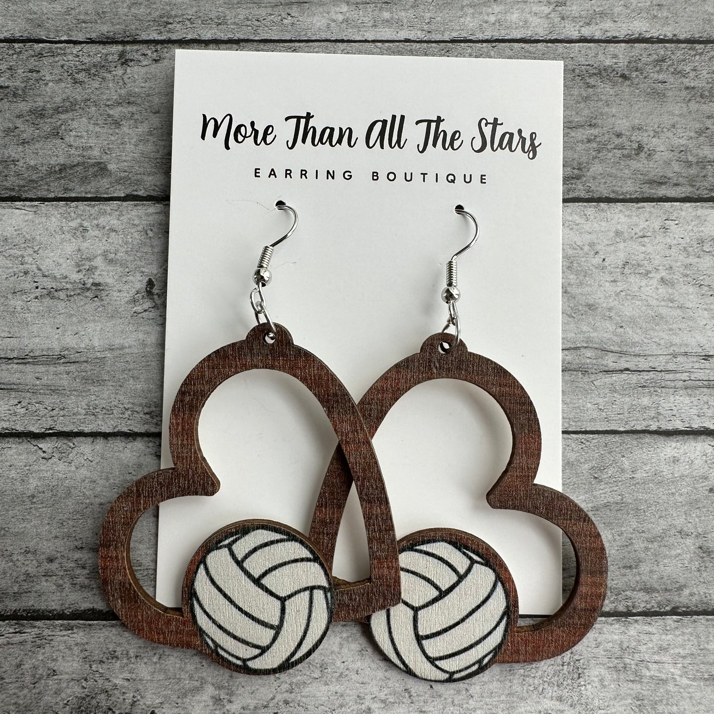 Volleyball Heart Earrings